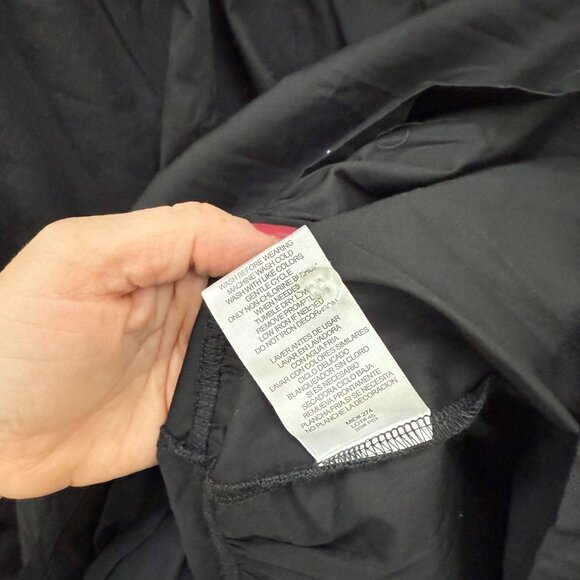 French Connection Black Floral Embroidered Dress w Pockets Womens size XL NEW - Picture 6 of 10